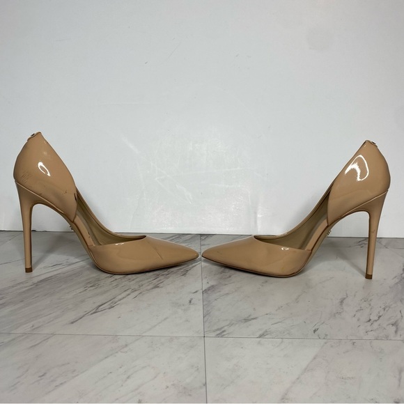 Sam Edelman Delores Tan Patent Pointy Toe Heel Pump 8M - Picture 6 of 16